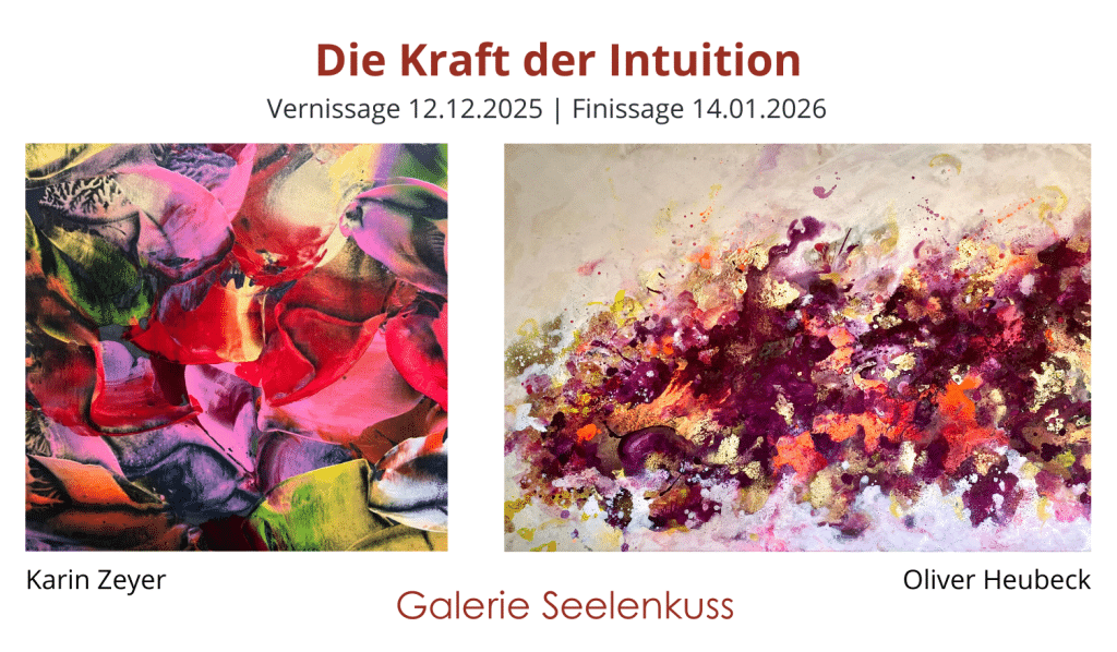 Kunstausstellung in Galerie Pankow Seelenkuss mit Karin Zeyer und Oliver Heubeck vom 12.12.2025 - 14.01.2026