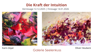 Kunstausstellung in Galerie Pankow Seelenkuss mit Karin Zeyer und Oliver Heubeck vom 12.12.2025 - 14.01.2026